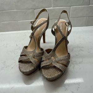 Gianni Bini Sparkle Gold Heels